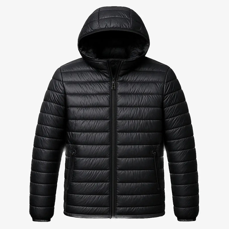Jaqueta Masculina Puffer Impermeável Preta